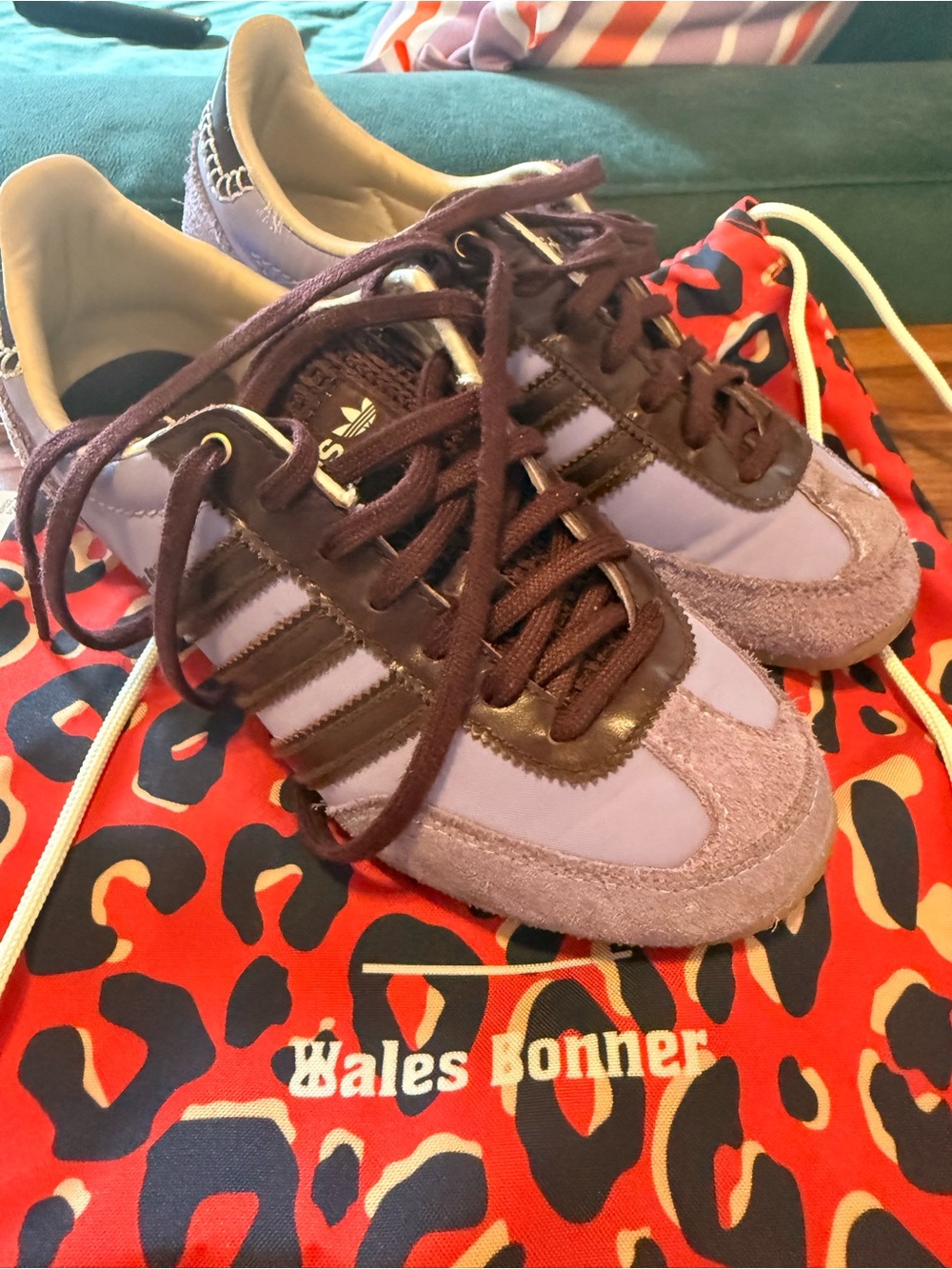 adidas Samba Sneakers in Lavender and Brown US Men’s 5/Women’s 6
